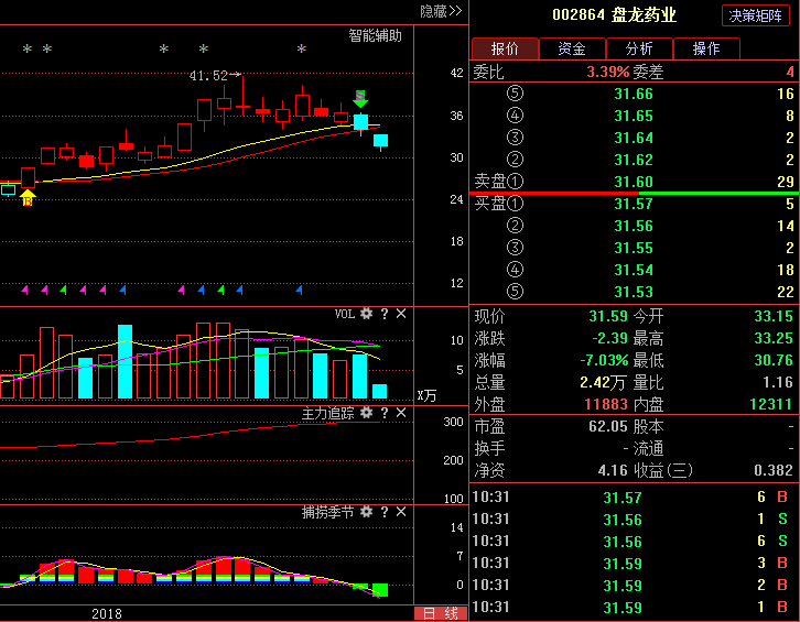 盘龙药业,主力资金稳进仓持续上涨是福是祸