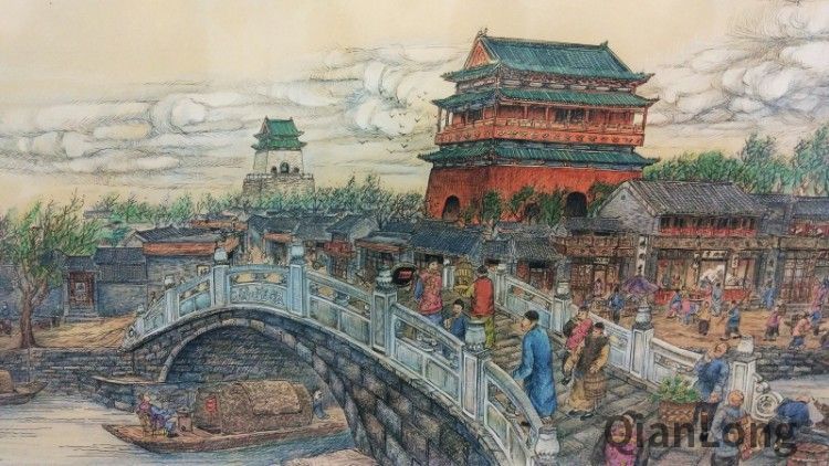 著名京味画家杨信笔下的老北京风貌