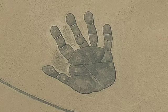 内蒙古有一个神秘的巨大掌印,有5个足球场那么