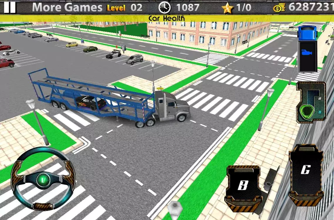 3D Car transport trailer truck截图11