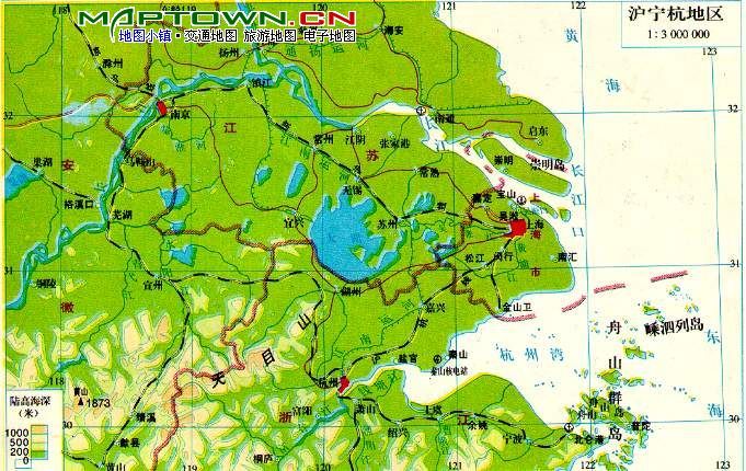 上海市全境为冲积平原,仅西南部有部分火山岩丘.