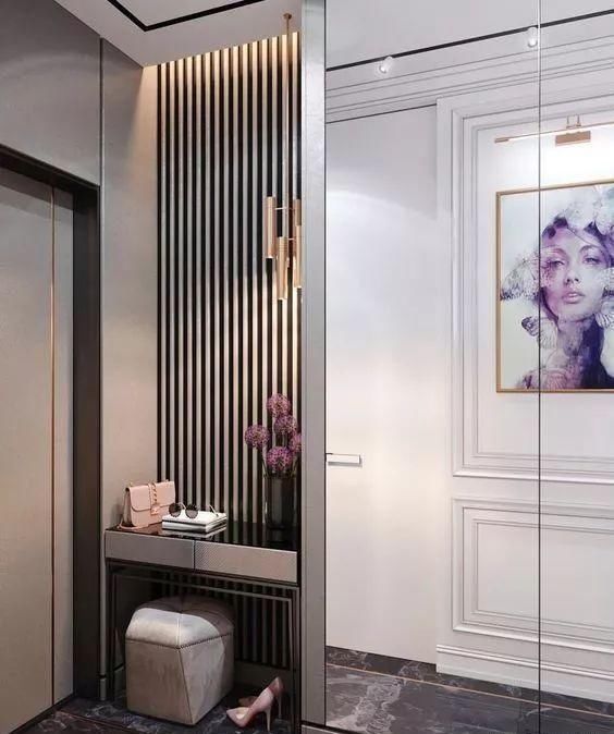 门口鞋子乱糟糟,试试玄关这么设计,好看不过时