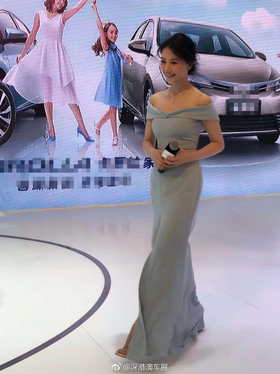 高圆圆现身车展秀曼妙身姿 路人视角下她女神范十足
