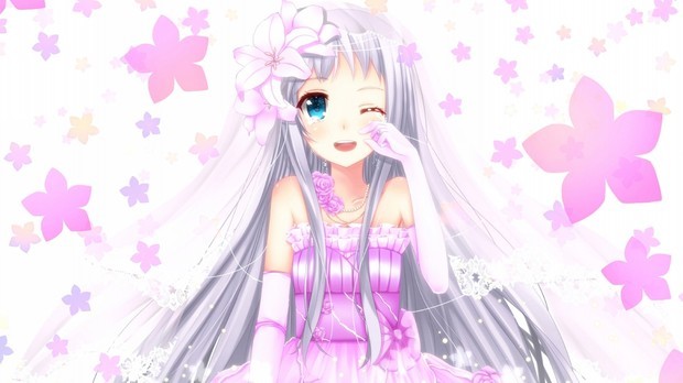 <em>动漫女生</em>白色长发,宝蓝<em>色</em>眼睛