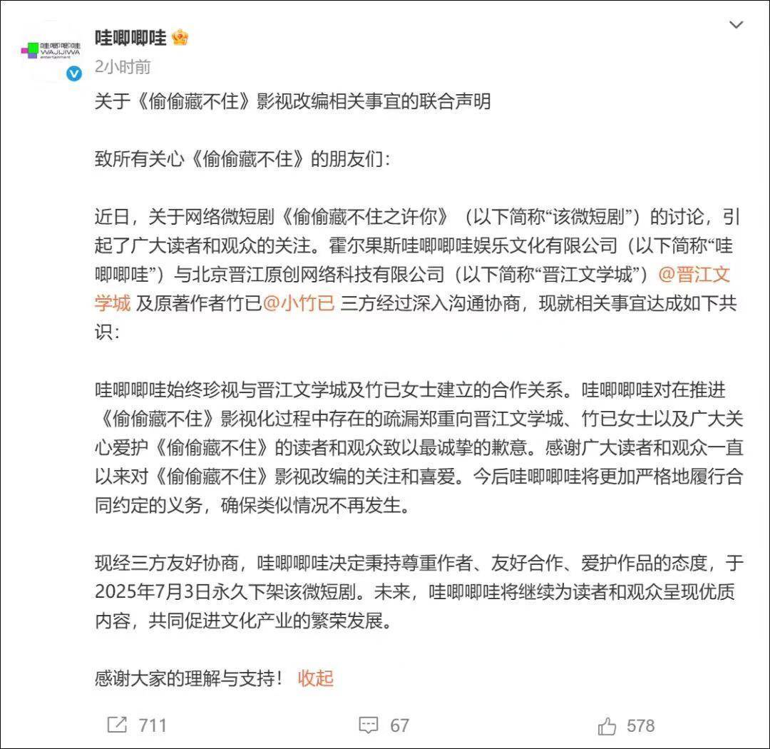 上線僅8天就永久下架，哇唧唧哇致歉！