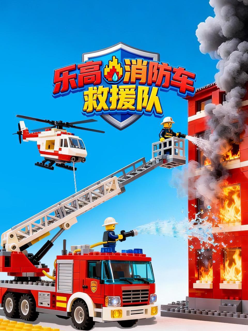 乐高消防车救援队
