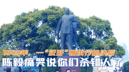 趣谈文史 1949年，一汉奸被执行枪决后，陈毅为何痛哭说你们杀错人了