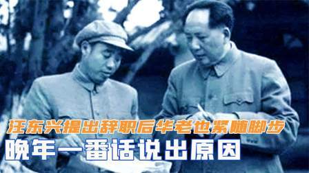 史记文学社第三季 汪东兴提出辞职后，为何华老也紧随脚步？晚年一番话说出原因