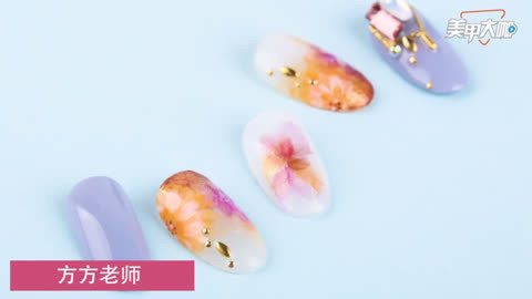 【美甲大咖APP】晕染小雏菊