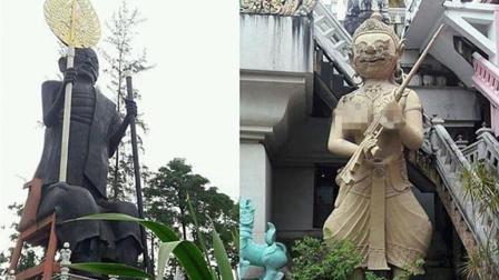 泰国寺庙造了一座端步枪的佛像 然后住持就被停职了