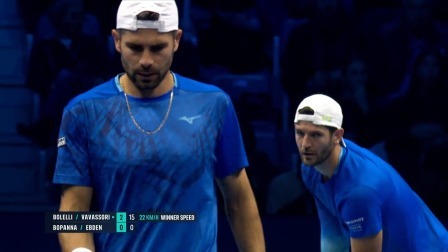 【全场回放】伯莱里/瓦瓦索里2-0波帕纳/埃布登 2024ATP年终总决赛小组赛
