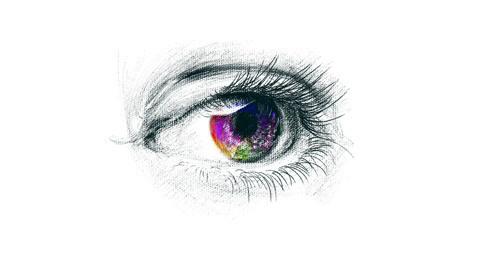 白白侠画画 眼睛