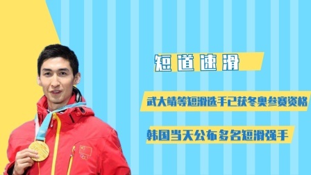 相约冬奥 武大靖等短滑选手已获冬奥参赛资格 韩国当天公布多名短滑强手