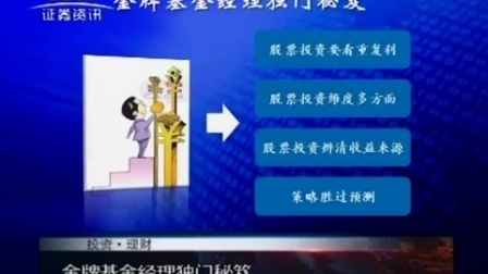 投资理财 2017 证券日报赵学毅:寻踪金牌基金经理(下) 170609