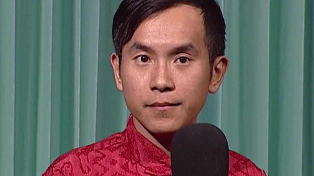 相声演员金霏、陈曦早期作品《学评书》