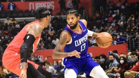 2021-2022赛季NBA集锦 NBA-乔治24+9+7 利拉德27+5+6快船胜开拓者