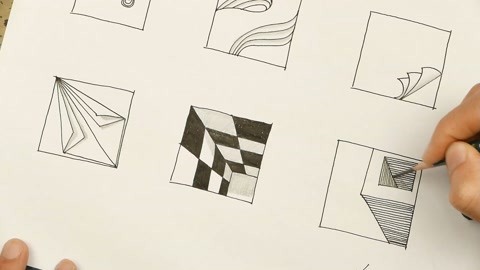 创意绘画小技巧：正方形里制造空间
