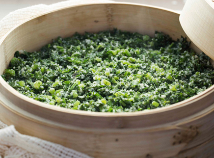 美食台 粉蒸茼蒿 茼蒿菜的奇妙吃法