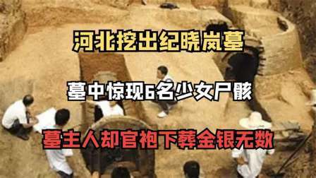 考古新发现第二季 河北惊现纪晓岚墓 上，六名少女为其陪葬，墓主身着官服金银遍地