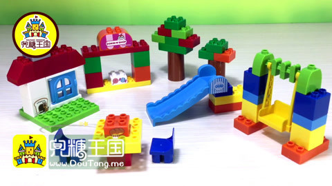 积木拼装视频 面包超人妹妹滑滑梯