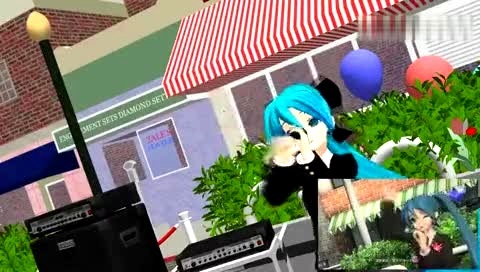 初音未来 爱言叶 MMD Diva 对比饭制版-初音未来 (初音，miku)