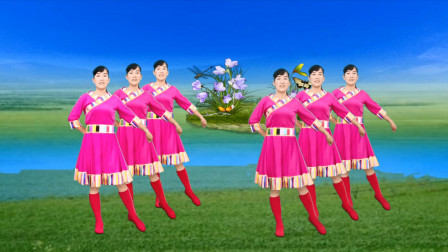 广场舞《马背上的歌声》歌声嘹亮，古古灵儿演唱