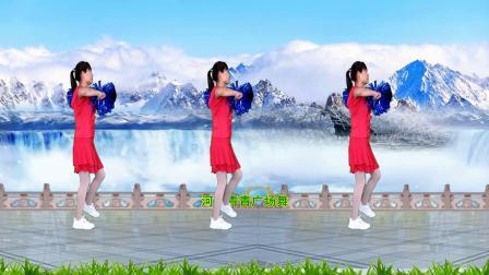热门花球舞《山河美》演示分解，动感优美