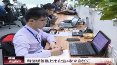 科创板首批上市企业4家来自张江