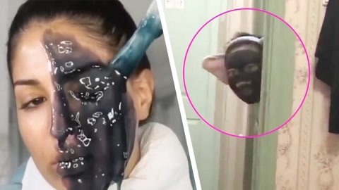 爆笑精选 当女朋友敷面膜时，你确定这不是新物种？
