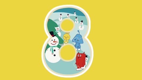 积木宝贝闯世界 第3季 神奇的数字 小雪人数字8