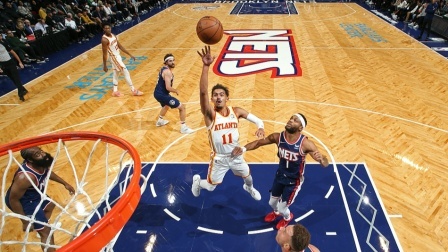 2021-2022赛季NBA集锦 NBA常规赛-杜兰特32+7 哈登16+11 篮网力擒老鹰
