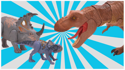 侏罗纪世界恐龙玩具第14弹 原角龙与中国角龙