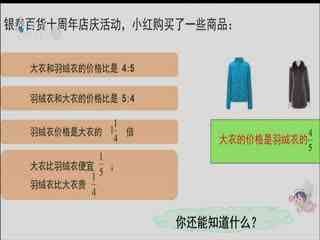 名师公开课 《用比解决问题（沟通倍数与分数问题）》授课教师：边锦婷、朱萍
