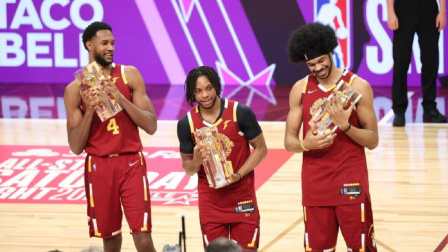 NBA热辣资讯 全明星技巧赛：未来是你们的！恭喜东道主骑士队拿下技巧大赛冠军