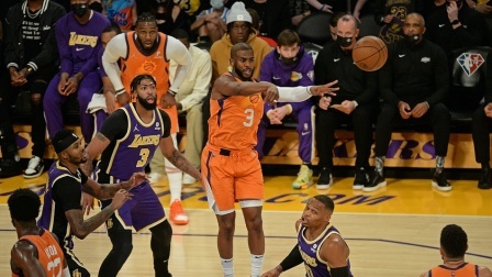NBA常规赛-詹姆斯25分 浓眉22+14 湖人不敌太阳