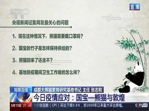 新闻1+1 《新闻1+1》 20200513 今日疫情应对：国宝——熊猫与敦煌