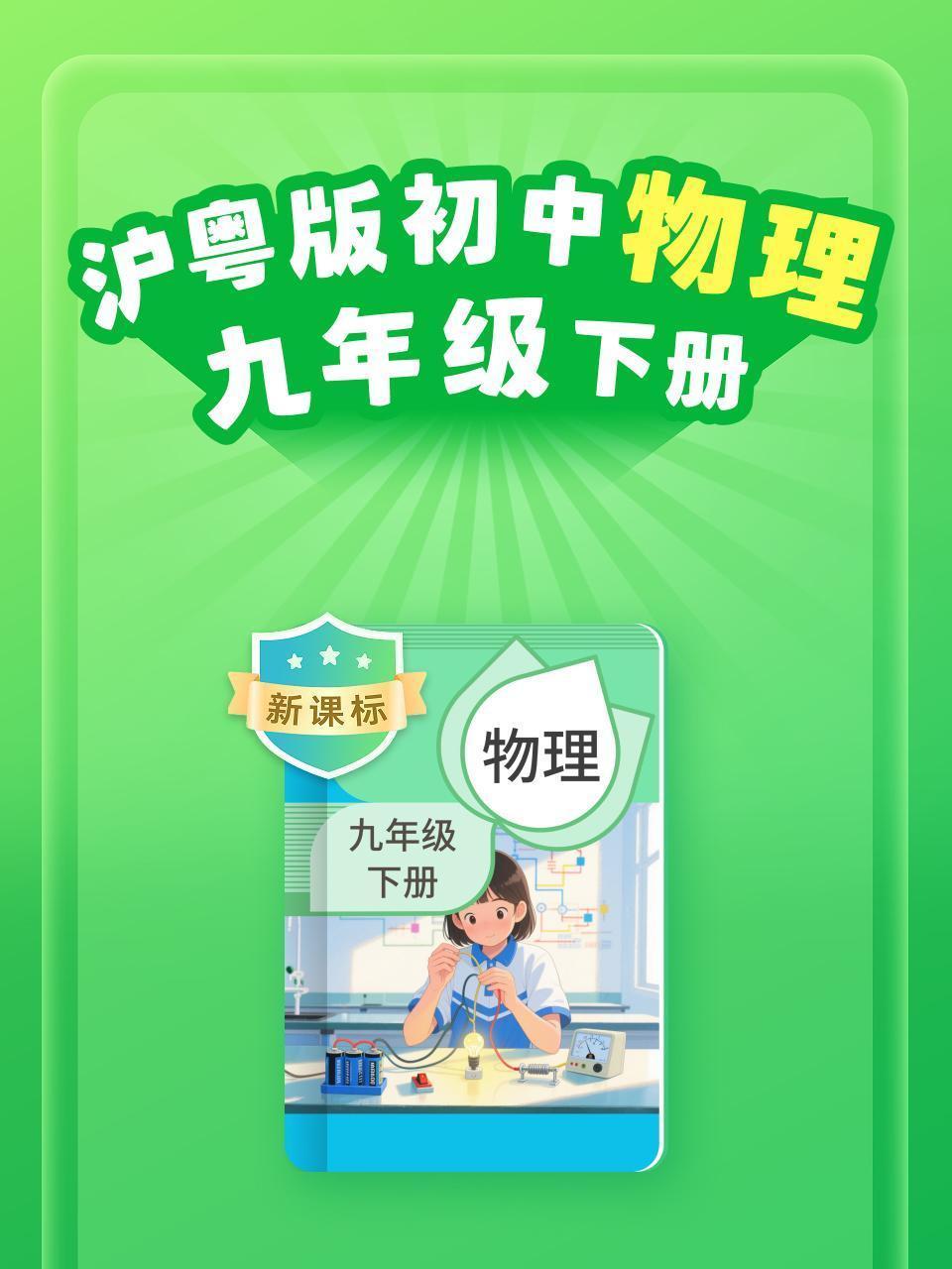 新课标 沪粤版初中物理九年级下册