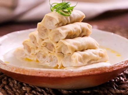 美食台 鸡汁百叶包 豆腐皮的经典吃法