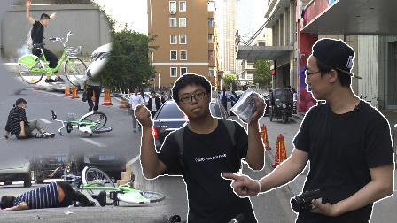 小罗恶搞 2017 小罗炸飞给共享单车上私锁者 46