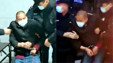 扒着油桶横渡长江逃亡！杀妻嫌犯落网 手铐脚镣加身