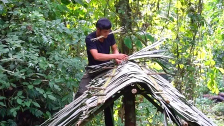 寻找收集建造小屋所需的材料