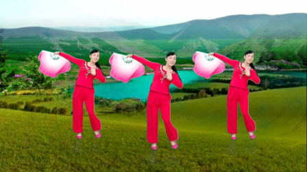 单扇舞《陕北女娃娃》经典陕北民歌，王二妮演唱