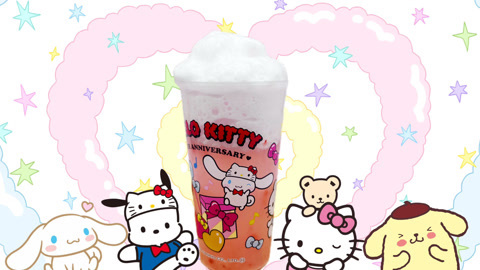 爱茉莉兒の食玩世界 Hellokitty粉色饮料