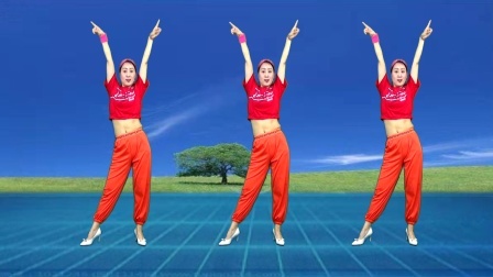 蓝莓思洁广场舞 网红摆胯《天生一对》动感32步真好看