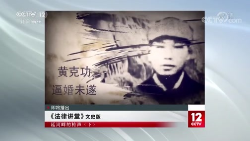 法律讲堂 《法律讲堂(文史版)》 20200214 延河畔的枪声（下）
