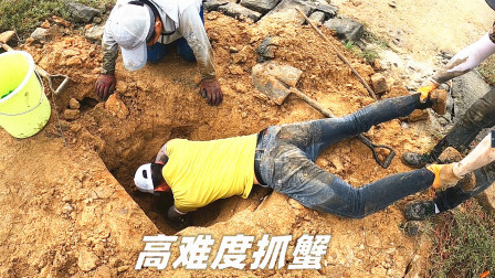 思乡渔夫 渔夫挖螃蟹属实牛，挖墙脚拆河堤，没有他抓不出来的螃蟹