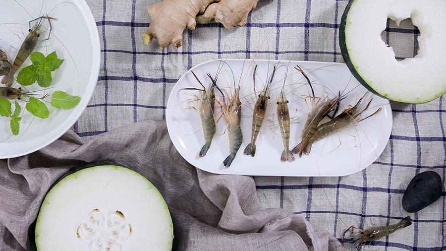 达人厨房 美食台｜生姜冬瓜盐水虾