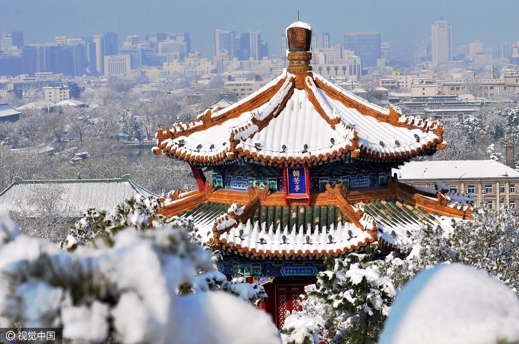 北京 雪景 圆明园图片