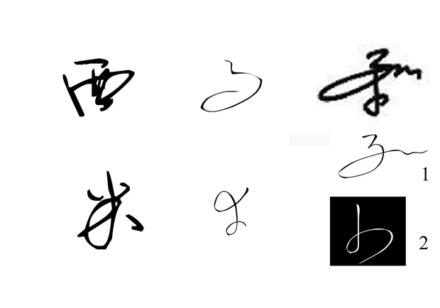 花体签名中粟字的笔顺