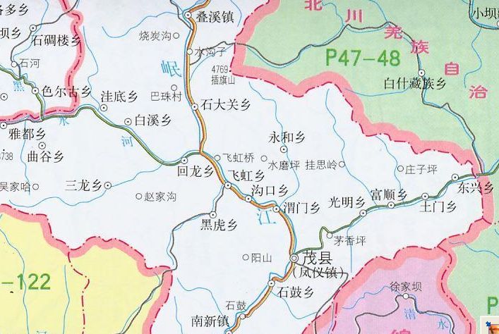 四川茂县地图明细图片图片